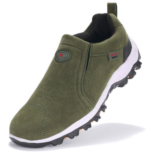 Green casual slip-on sports shoe