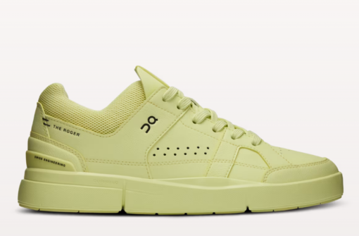 Lime green modern lifestyle sneakers side view