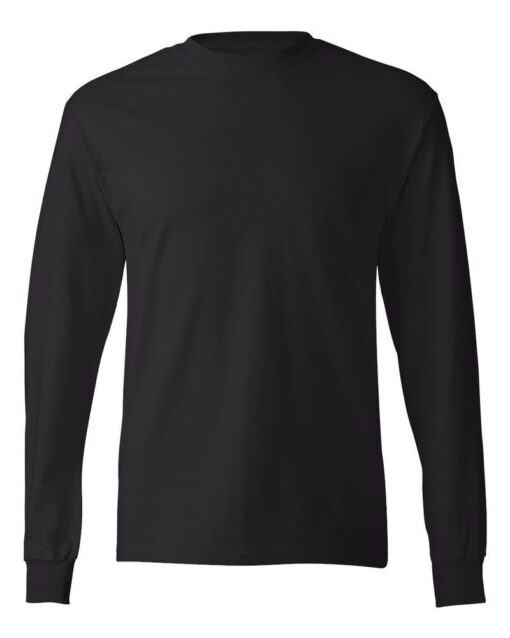 Black long sleeve t-shirt mockup.