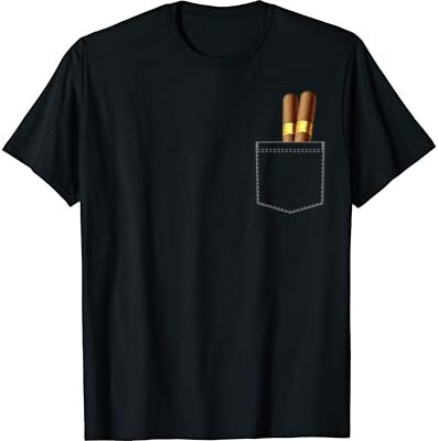 Black t-shirt with pencil pocket design