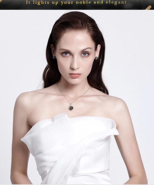 Elegant woman in white dress and jewelry