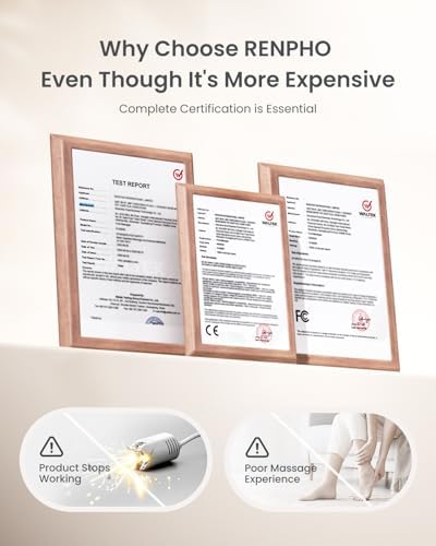 RENPHO certification, product durability, massage quality assurance.