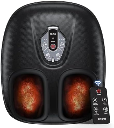 Electric foot massager with remote control
