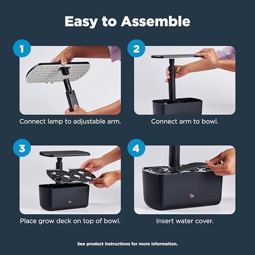 Steps to assemble grow light system.