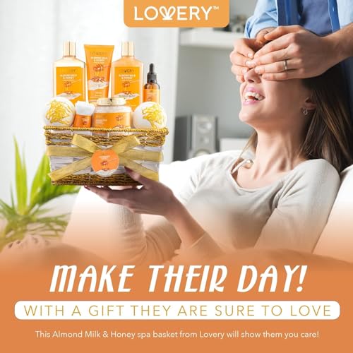 Almond Milk & Honey Spa Gift Basket for Women 10pc Set - Image 6