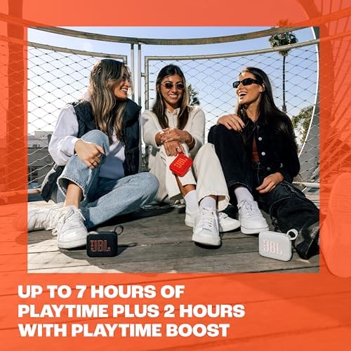 JBL Go 4 - Ultra-Portable, Waterproof and Dustproof Bluetooth Speaker, Big JBL Pro Sound with Punchy bass, 7-Hour Built-in Battery, Made in Part with Recycled Materials (Red) : Electronics - Image 6