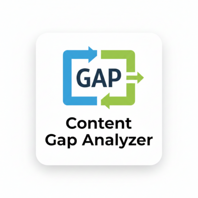 Content Gap Analyzer logo with arrows